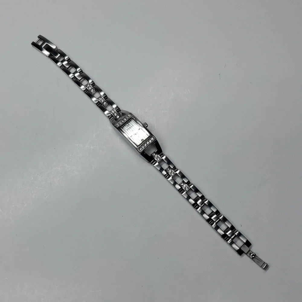 Vintage Fossil F² Watch ES1510 Silver Stainless Steel Watch